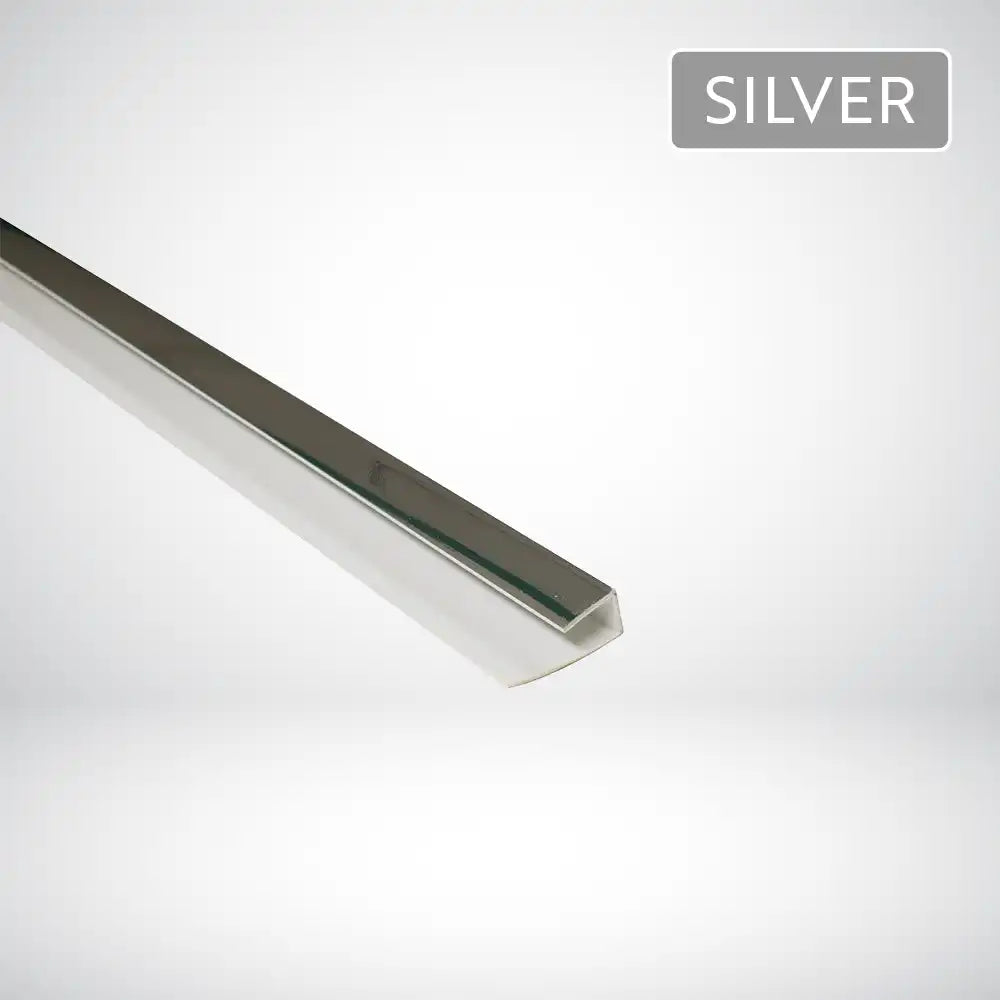 End Cap Silver PVC Trim for 8mm Panels – Wall Panel Trims